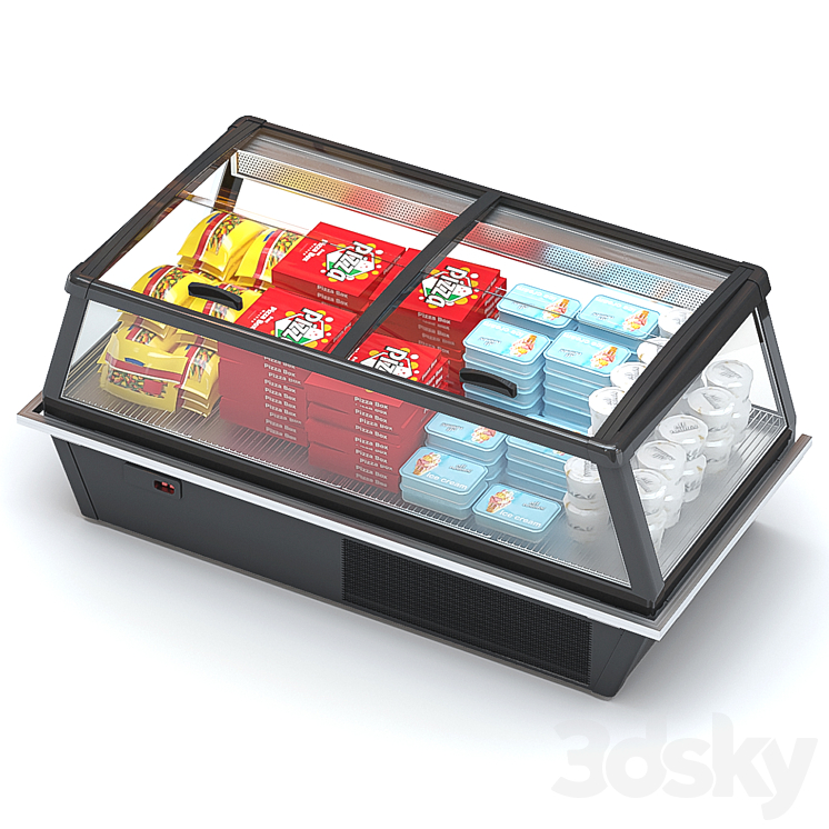 Refrigerated display case HitLine 3DS Max Model - thumbnail 1