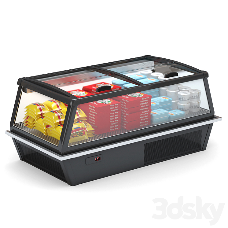 Refrigerated display case HitLine 3DS Max Model - thumbnail 2