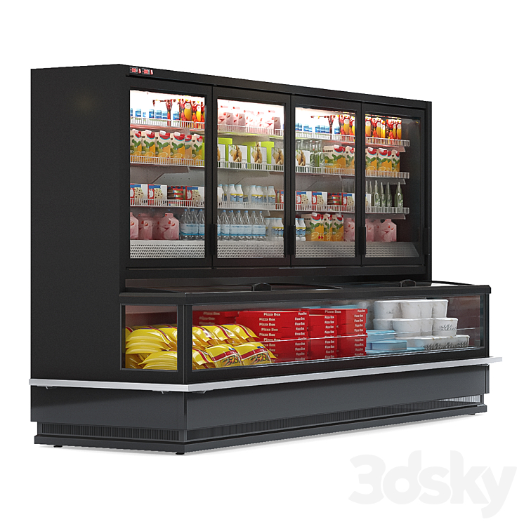 Refrigerated display case HitLine 3DS Max - thumbnail 2