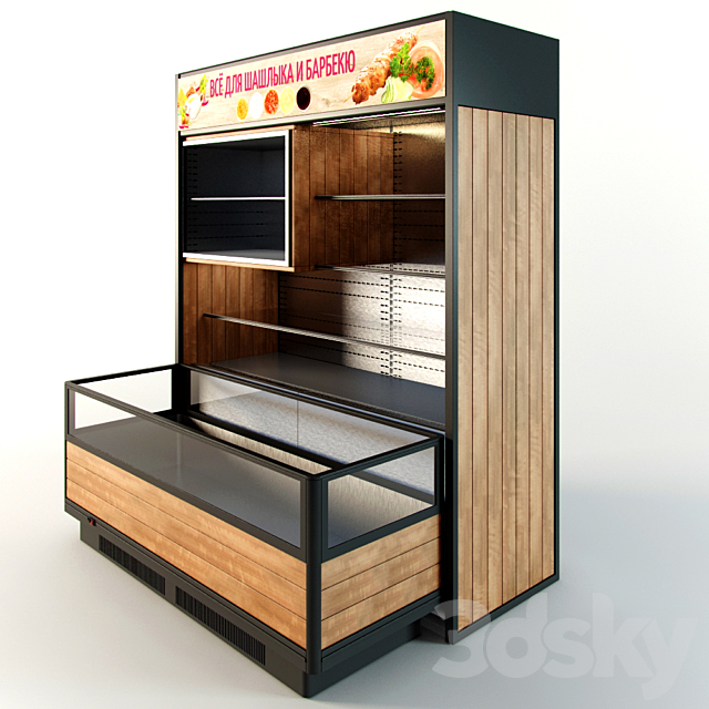 Refrigerated display case with Bonetti 3DS Max Model - thumbnail 2