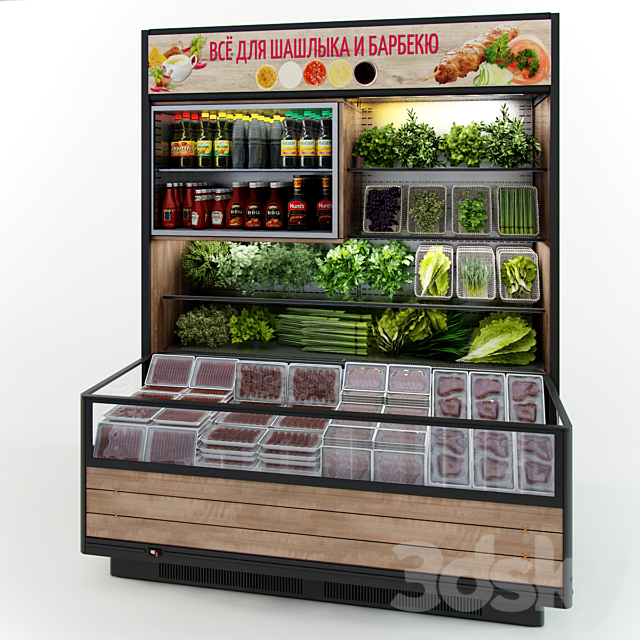 Refrigerated display case with Bonetti 3DS Max Model - thumbnail 3