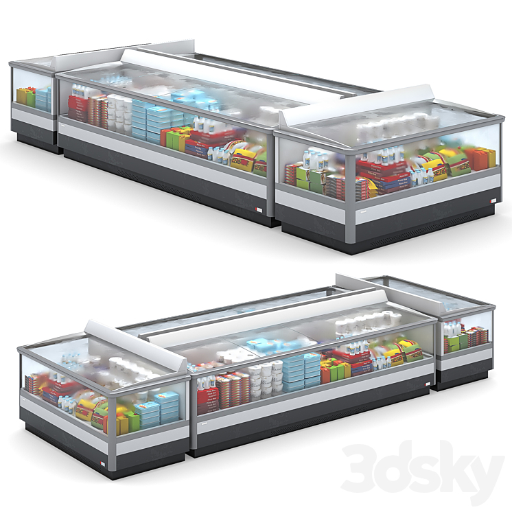 Refrigerated Display Cases 3DS Max Model - thumbnail 1