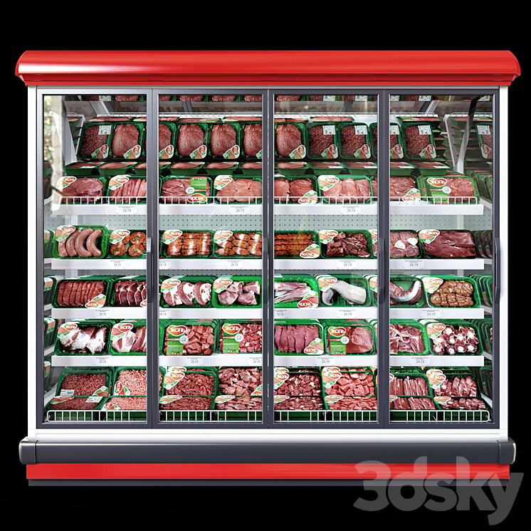 Refrigerated showcase Bonnetneve Proxima 3DS Max - thumbnail 1