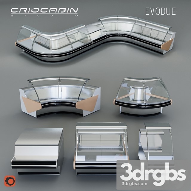 Refrigerated showcase criocabin evodue 3dsmax Download - thumbnail 1