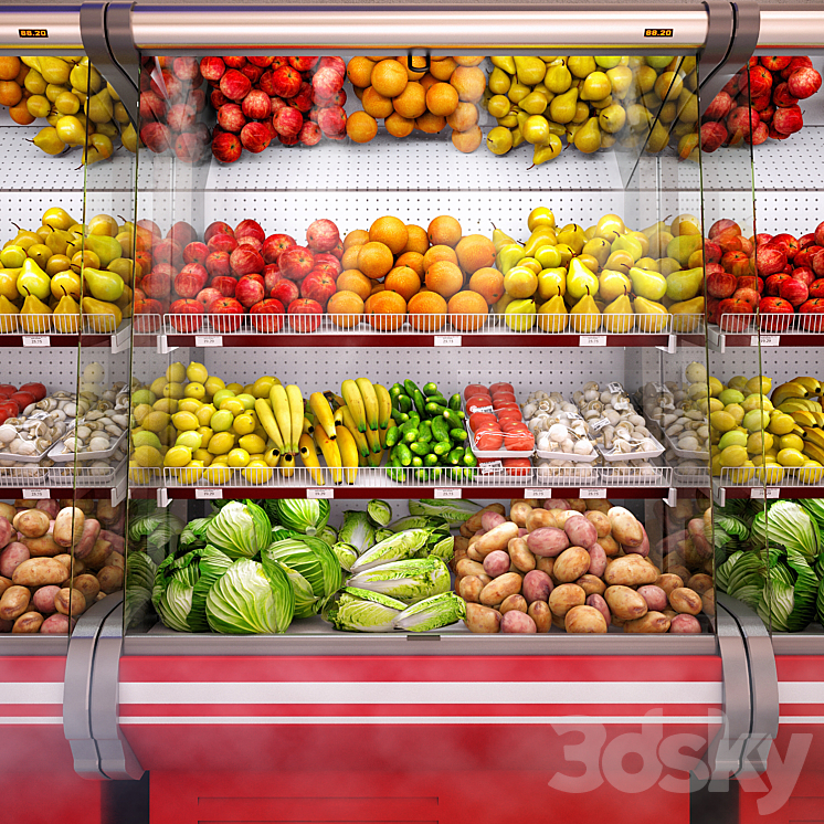 Refrigerated showcase Fortune 3 3DS Max - thumbnail 1