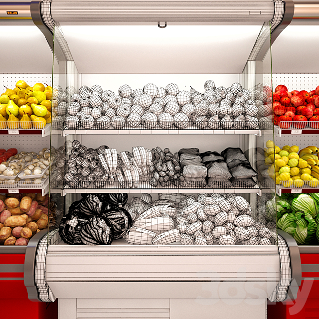 Refrigerated showcase Fortune 3 3DSMax File - thumbnail 3