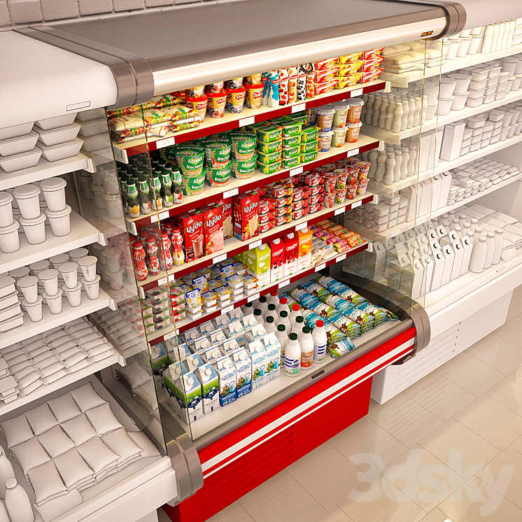 Refrigerated showcase Fortune 3DS Max - thumbnail 2