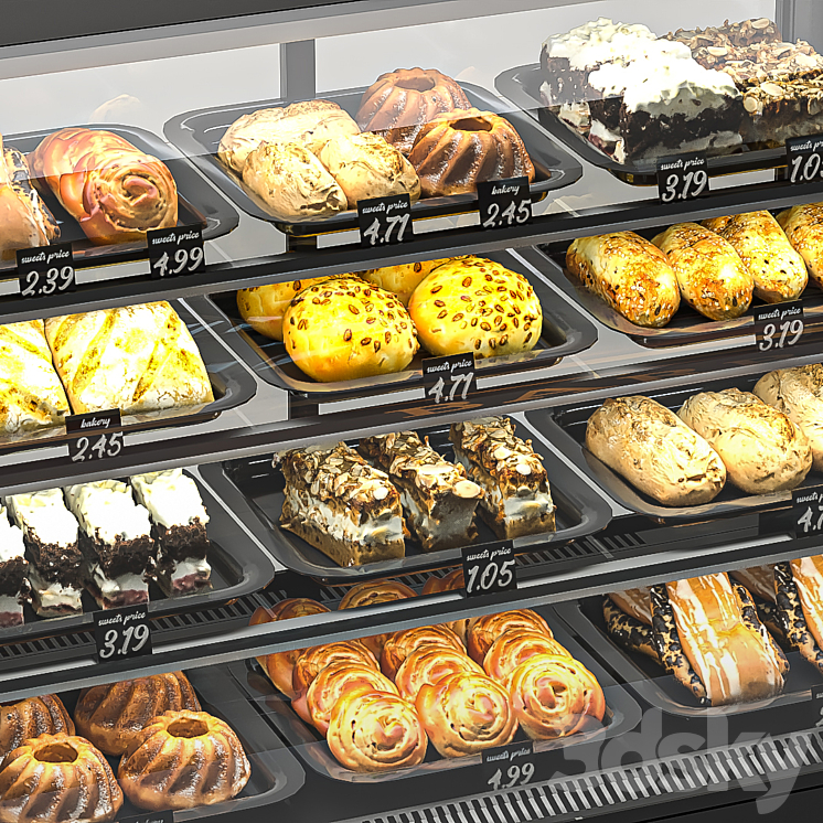 Refrigeration showcase 3DS Max Model - thumbnail 2