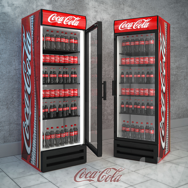 Refrigerator Coca-cola 3DS Max Model - thumbnail 1