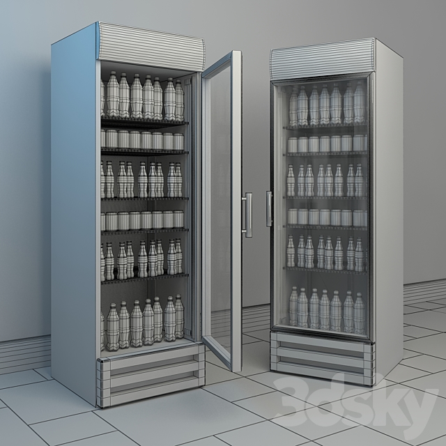 Refrigerator Coca-cola 3DS Max Model - thumbnail 2