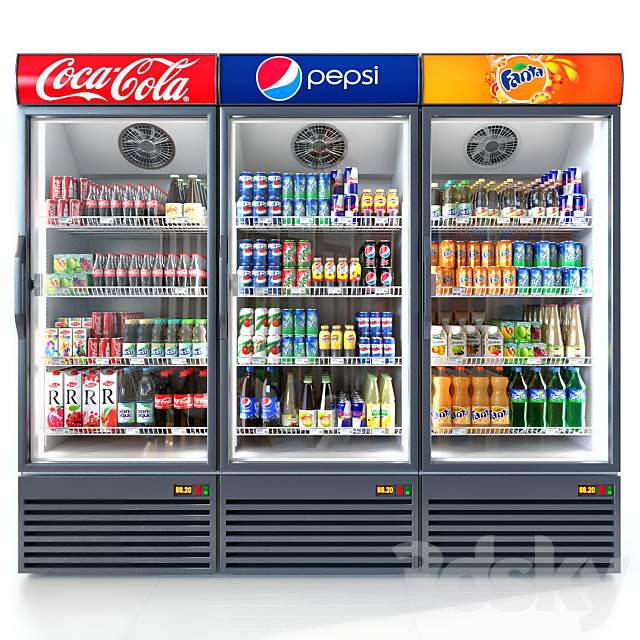 Refrigerator Coca-cola 3DSMax File - thumbnail 1