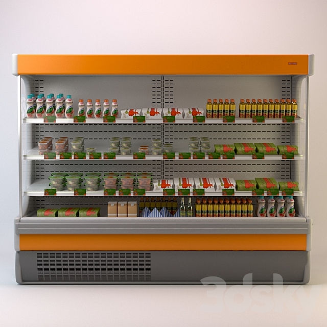 Refrigerator showcase 3ds Max - thumbnail 1