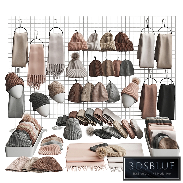 Set of hats and accessories 01 3DS Max - thumbnail 3