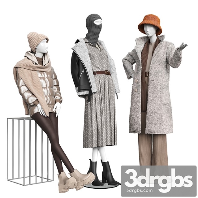 Set of outerwear on mannequins - thumbnail 1