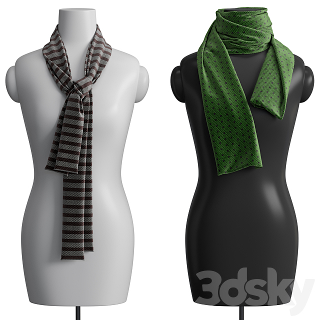 Shawl over manikin 3DSMax File - thumbnail 4