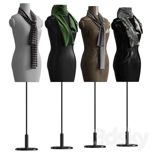 Shawl over manikin 3DSMax File - thumbnail 5