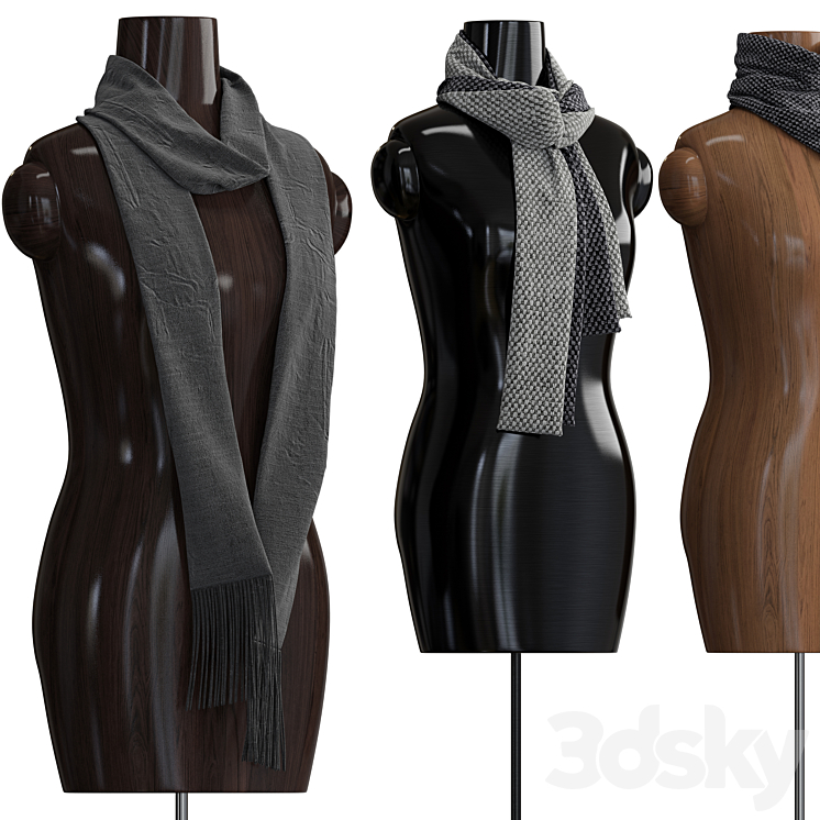 Shawl over the body 3DS Max - thumbnail 2