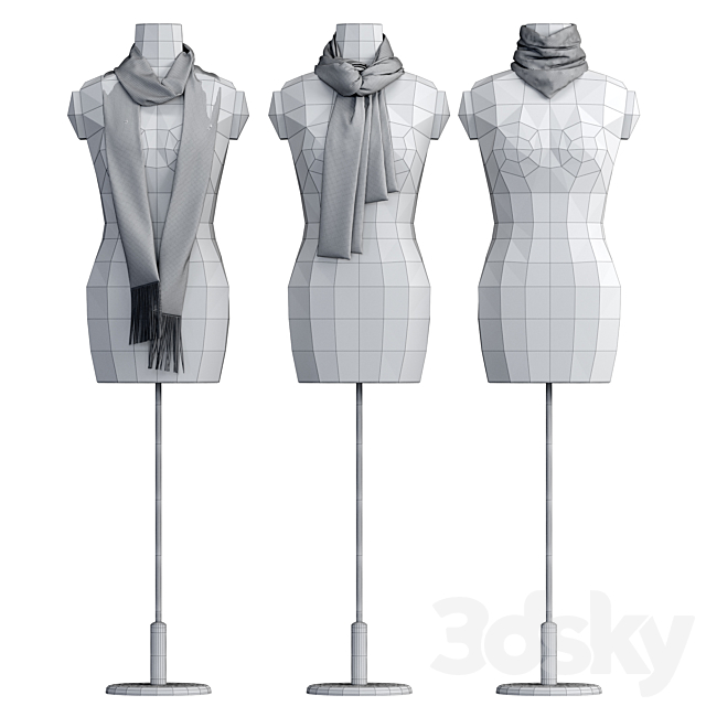 Shawl over the body 3DSMax File - thumbnail 5