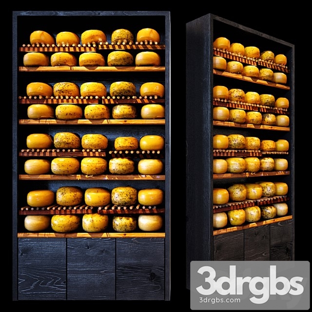 Shelves with cheese 3dsmax Download - thumbnail 1