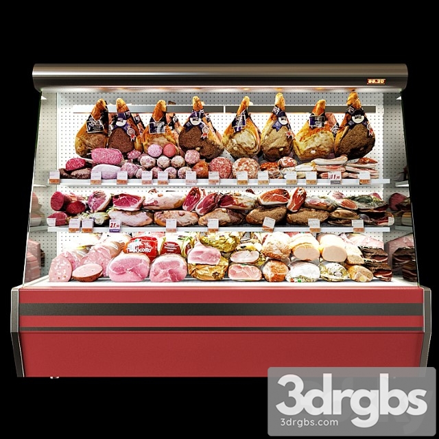 Shelves with meat 3dsmax Download - thumbnail 1