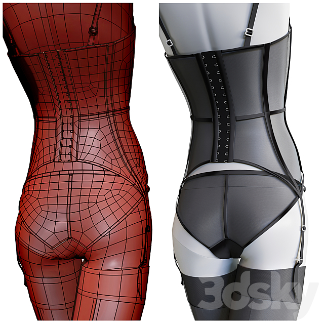 Shop underwear 02 3DS Max Model - thumbnail 4