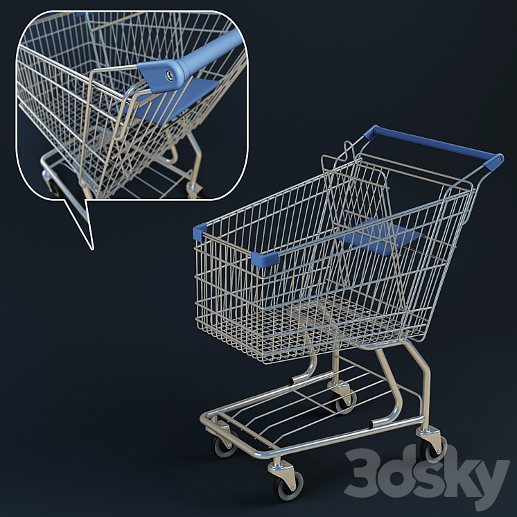 shopping cart 3DS Max Model - thumbnail 3