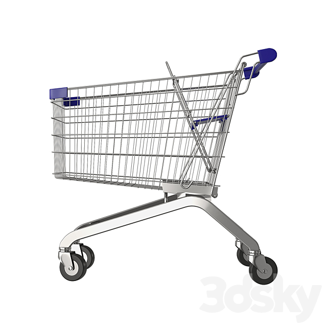 Shopping cart 3DS Max Model - thumbnail 2