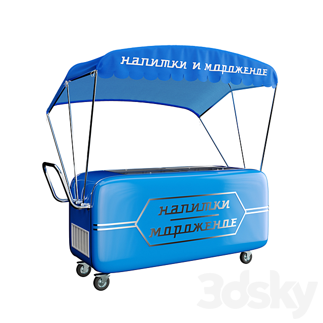 Shopping cart (ice cream) 3DSMax File - thumbnail 1