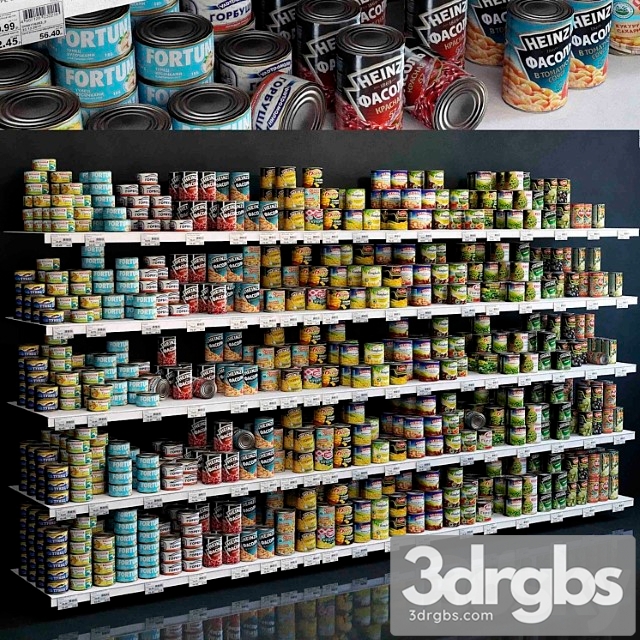 Showcase 004. canned food 3dsmax Download - thumbnail 1