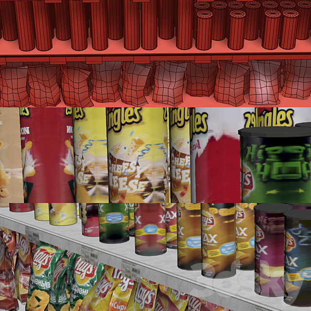 Showcase 021 Chips 3DS Max Model - thumbnail 5