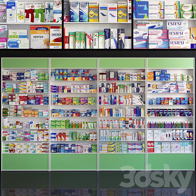 Showcase 037 Pharmacy 3ds Max - thumbnail 1