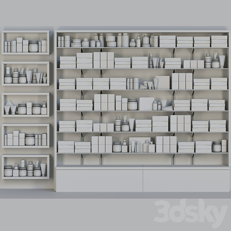 Showcase in a pharmacy 3DS Max Model - thumbnail 2