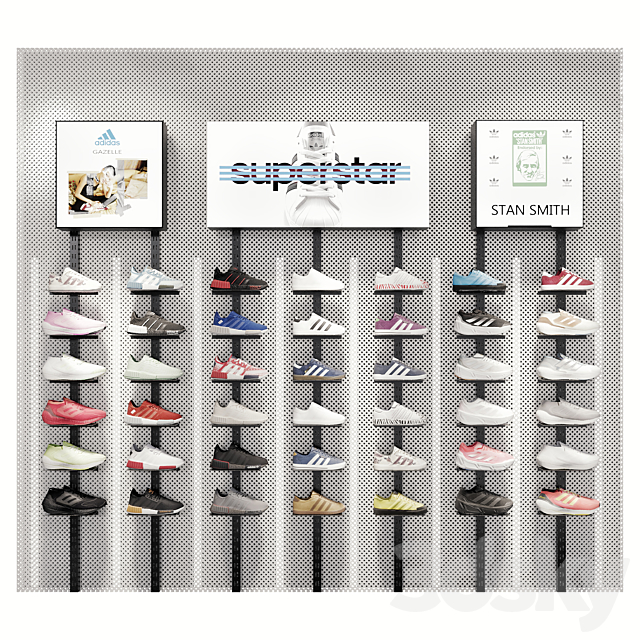 sports shoe store 3ds Max - thumbnail 1