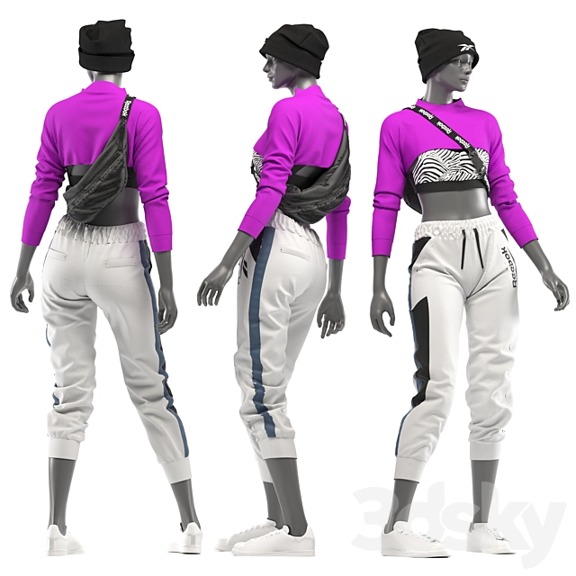 Sportswear female mannequin_0.4 3ds Max - thumbnail 2