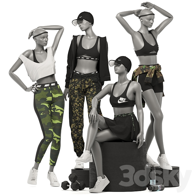 Sportswear female mannequins_0.3 3DSMax File - thumbnail 1