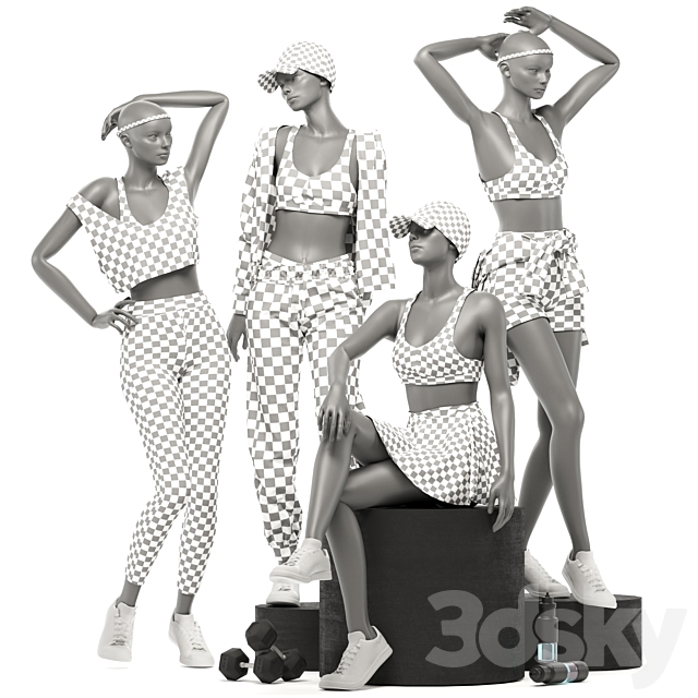 Sportswear female mannequins_0.3 3DSMax File - thumbnail 6