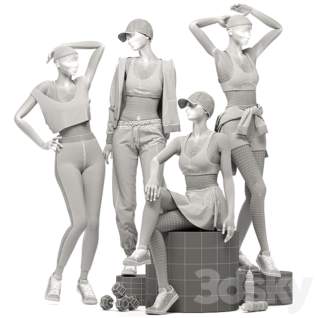 Sportswear female mannequins_0.3 3DSMax File - thumbnail 7