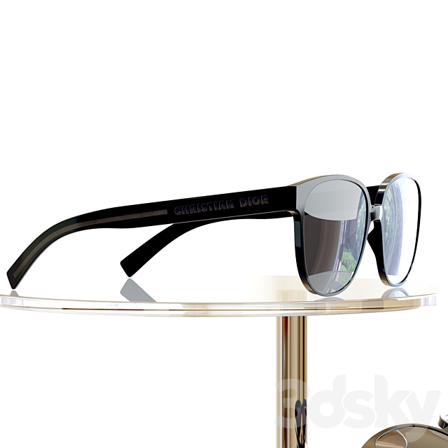 Store Display _ Dior _ Sunglasses Flag 1 Black 3DSMax File - thumbnail 4