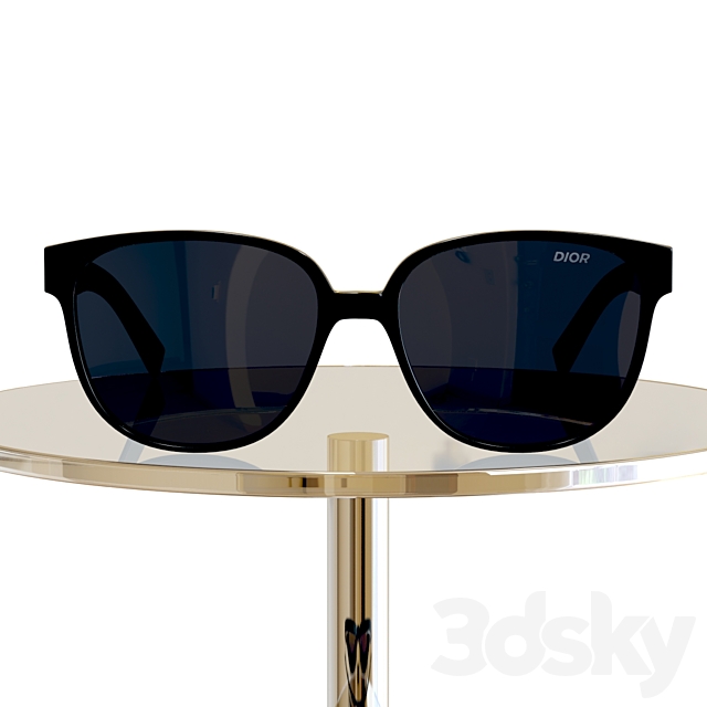 Store Display _ Dior _ Sunglasses Flag 1 Black 3DSMax File - thumbnail 6