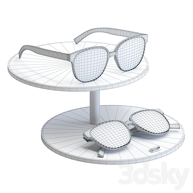 Store Display _ Dior _ Sunglasses Flag 1 Black 3DSMax File - thumbnail 7