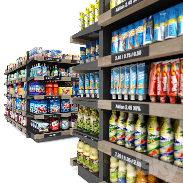 Store Shop Supermarket Products Rack 3DSMax File - thumbnail 2