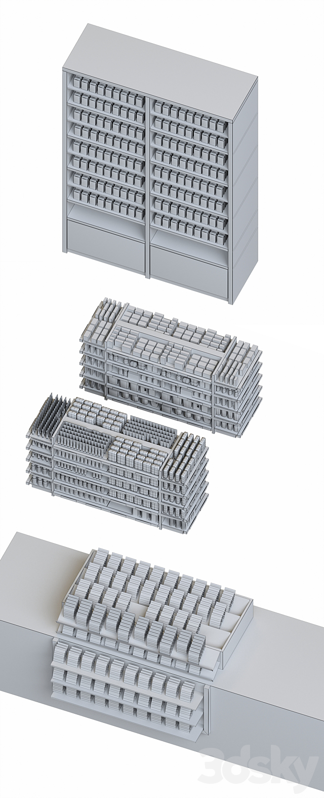 Store Shop Supermarket Products Rack 3DSMax File - thumbnail 3