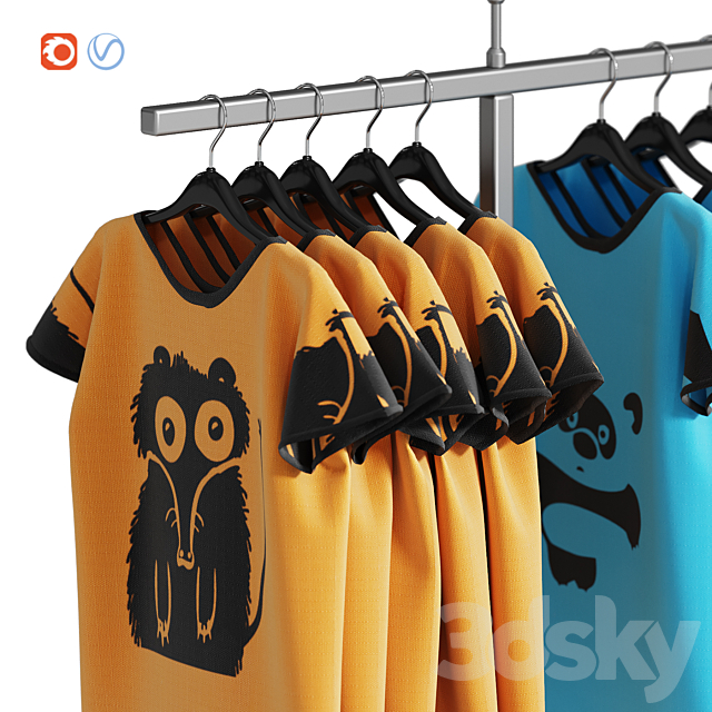 T-shirt stand 2 3DS Max Model - thumbnail 4