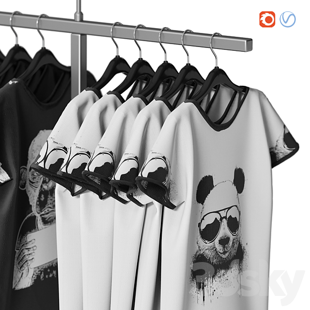 T-shirt stand 2 3DS Max Model - thumbnail 5