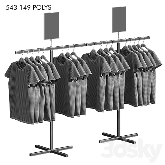 T-shirt stand 2 3DS Max Model - thumbnail 6