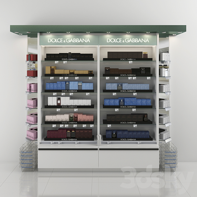 Trading rack perfumery Dolce & Gabbana 3ds Max - thumbnail 1