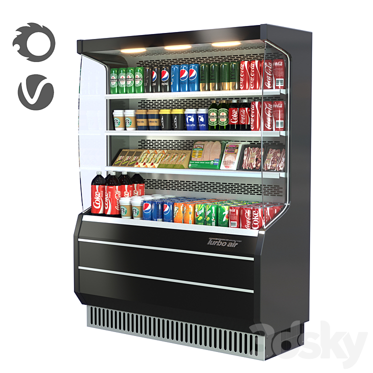 turbo air Commercial Refrigerator VOL-01 3DS Max Model - thumbnail 3