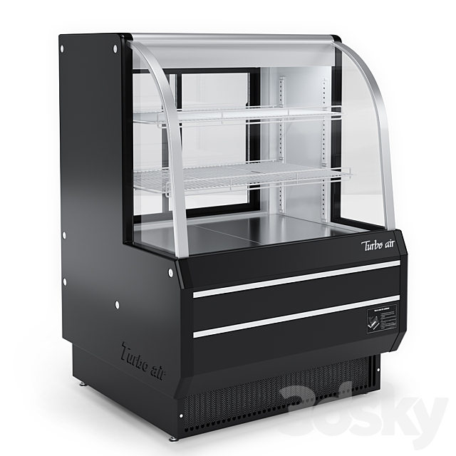 Turbo Air TCGB-36DR-B Curved Glass Dry Bakery Display Case 3ds Max - thumbnail 1