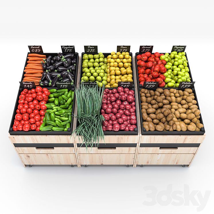 Vegetable Breakdown 3 3DS Max - thumbnail 2