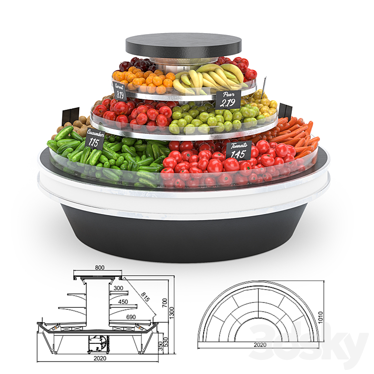 Vegetable Breakdown HitLine 3DS Max - thumbnail 1